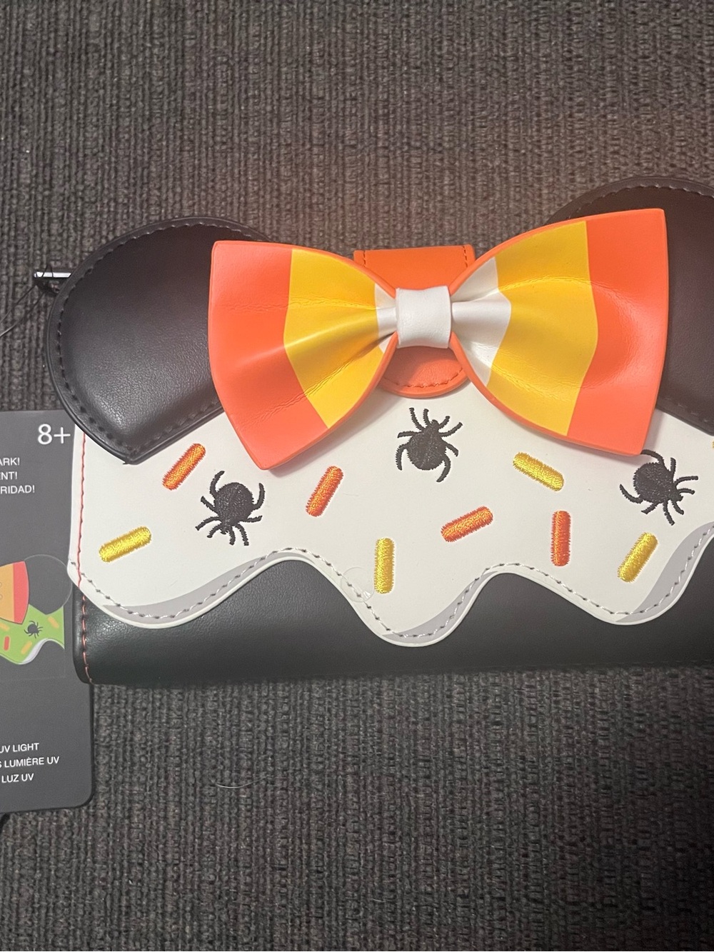 Disney Loungefly Candy Corn Minnie Glow Set -Backpack, wallet, and Ears - Picture 4 of 8